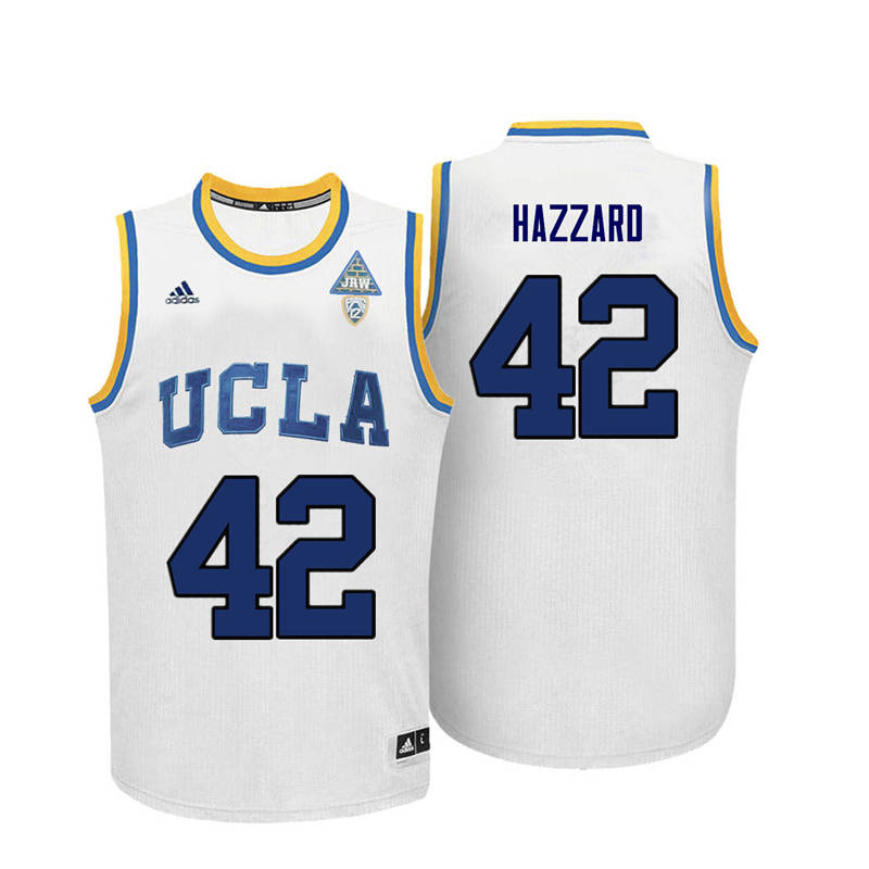 Men UCLA Bruins #42 Walt Hazzard College Basketball Jerseys-White - Click Image to Close